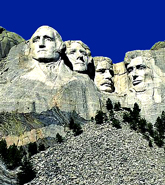 Estados Unidos de America South Dakota USA -  esculturas monumentales de los Presidentes - Mt. Rushmore National Memorial - George Washington (izquierda) - Abraham Lincoln (derecha)... USA BUSINESS GUIDE es un elenco de productores, fabricas, distribuidores y empresas al por mayor para crecer en el mercado USA y en el mundo del business...