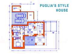 Puglia masseria house, this masseria features a living room, dining room, and a family room. The dining area has access to a covered terrace. Two bedrooms, the master bedroom has a full bathroom. Two bathrooms, the bathroom can be done with dual sinks, a soaking tub, and a separate shower. Throughout the home is 40 x 40 ceramic tile, parquet or Italian marble in foyer, the family room, and kitchen. Italian Volta finish on ceilings. Puglia's panel doors. Garage for two vehicles, Pool external terrace and vip finished details